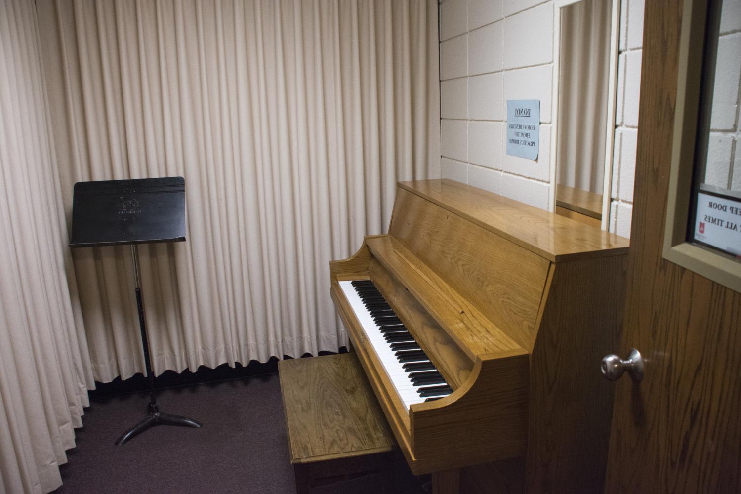 One of the Practice Rooms in the H. F. Johnson Center for the Arts.